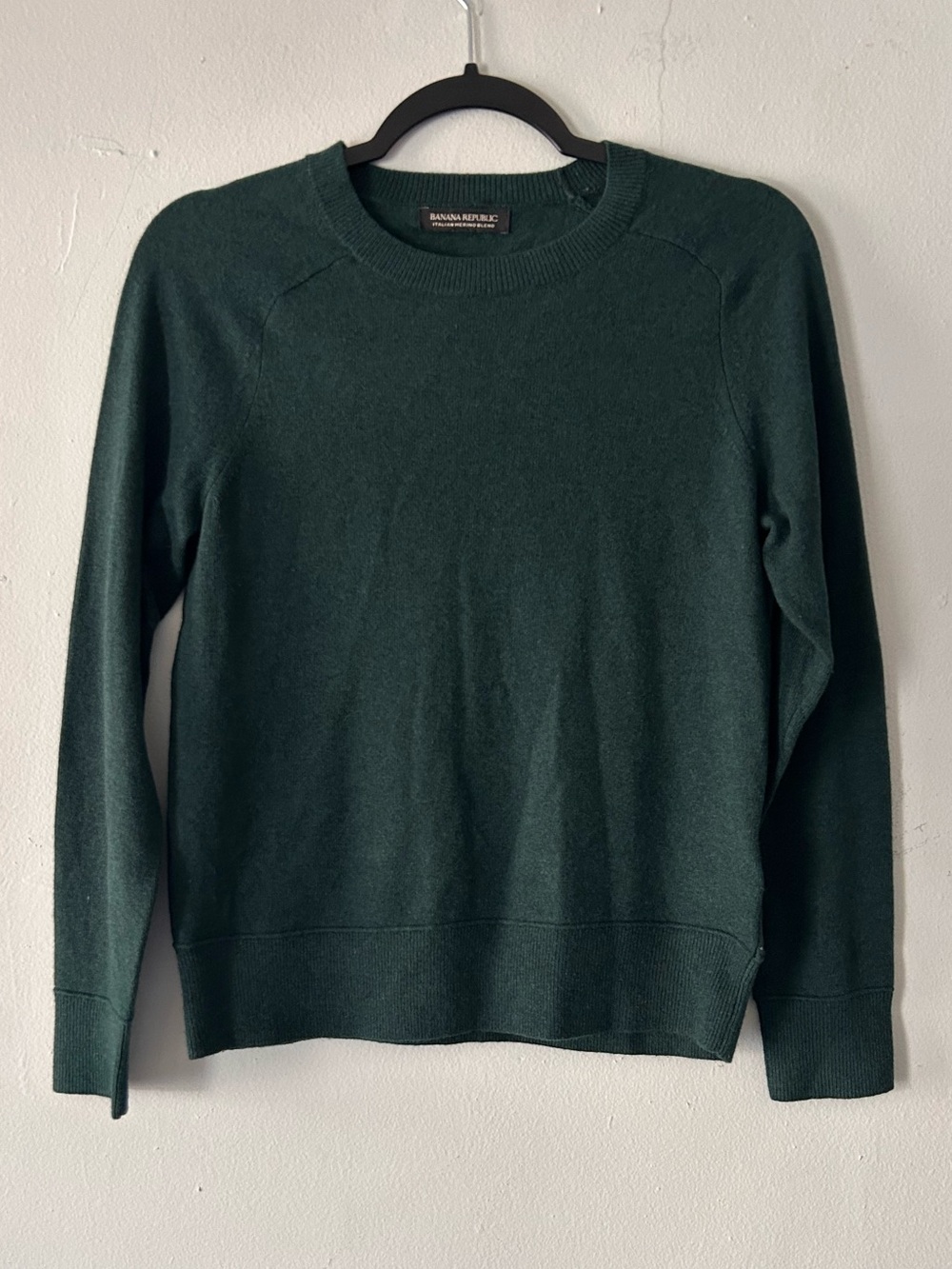 Banana Republic Green Sweater Cardigan Italian Merino Blend Size Small